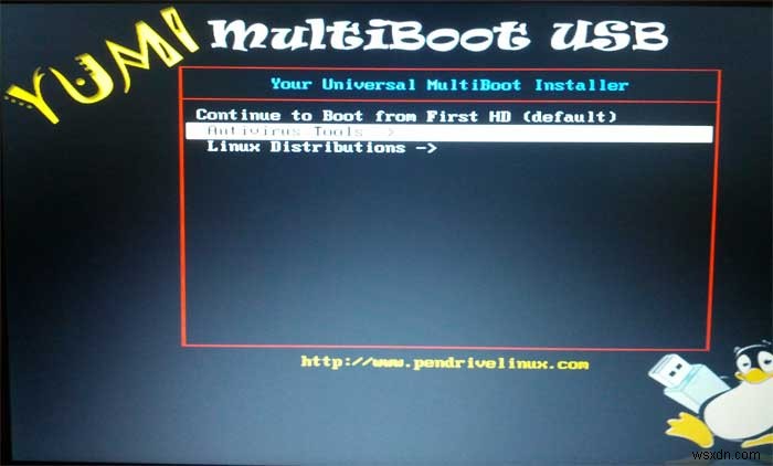 สร้างไดรฟ์ USB MultiBoot Linux ด้วย YUMI
