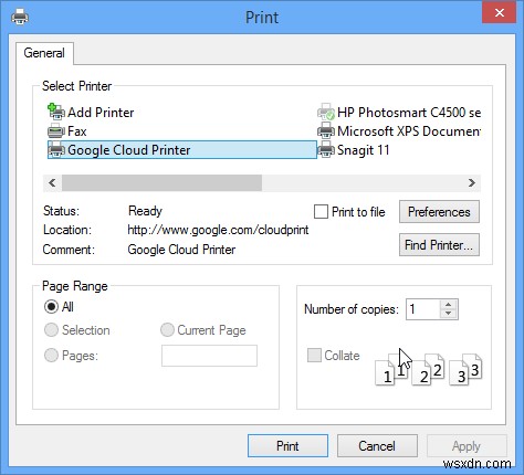พิมพ์ไฟล์จากระยะไกลใน Windows ด้วย Google Cloud Print