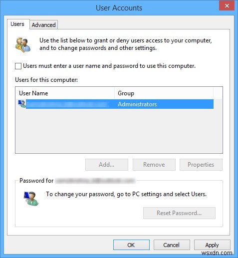 วิธีการเข้าสู่ระบบคอมพิวเตอร์ Windows 8 โดยอัตโนมัติ