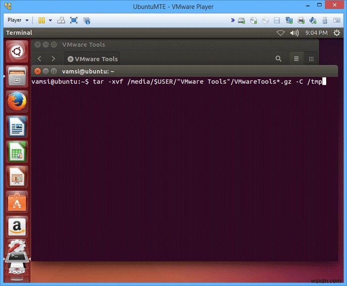 วิธีการติดตั้งเครื่องมือ VMware ใน Ubuntu Guest