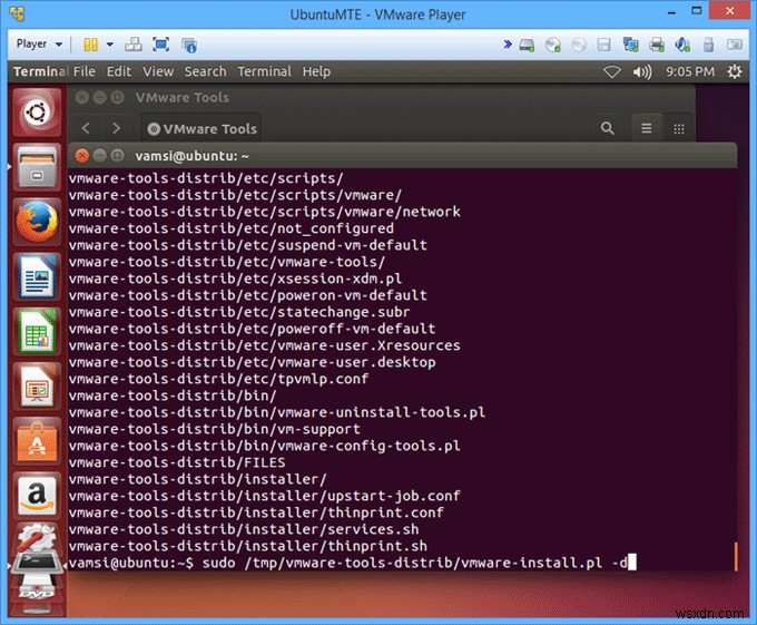 วิธีการติดตั้งเครื่องมือ VMware ใน Ubuntu Guest