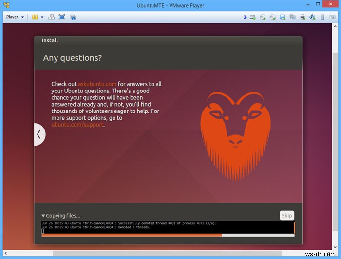 วิธีการติดตั้ง Ubuntu ใน VMware Player [Windows]