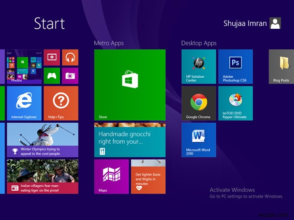 สำรองและกู้คืนเค้าโครงหน้าจอ Windows 8/8.1