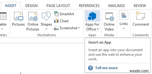 การเพิ่มคุณลักษณะ Bing ให้กับ Office 2013