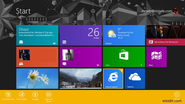 เปลี่ยนหน้าจอเริ่มของ Windows 8.1 ด้วยหน้าจอแอพ 