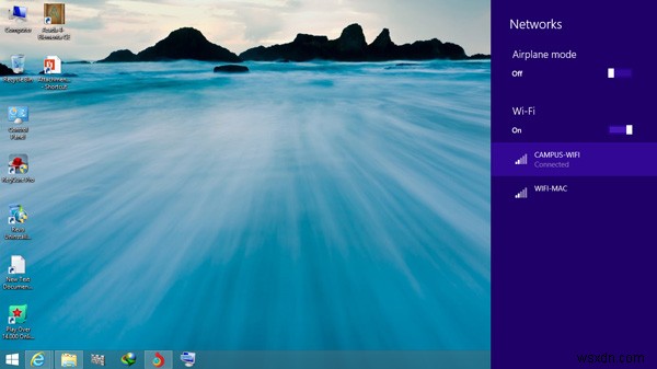 วิธีลืม / ลบเครือข่าย WiFi ใน Windows 8.1