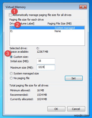 วิธีการเปลี่ยนขนาดไฟล์เพจและตำแหน่งใน Windows