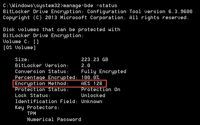 ตั้งค่าการเข้ารหัส BitLocker เป็น AES 256 บิตใน Windows 8
