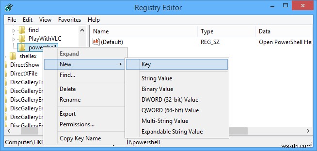 วิธีการเพิ่มตัวเลือก Open Powershell ที่นี่เพื่อคลิกขวาที่เมนูบริบทใน Windows