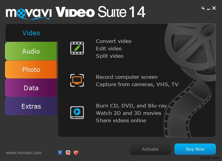 Movavi Suite – All-in-One Video Toolkit สำหรับ Windows
