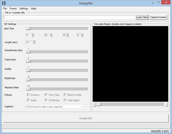 Instagiffer – ซอฟต์แวร์ฟรีสำหรับสร้าง .GIF ใน Windows