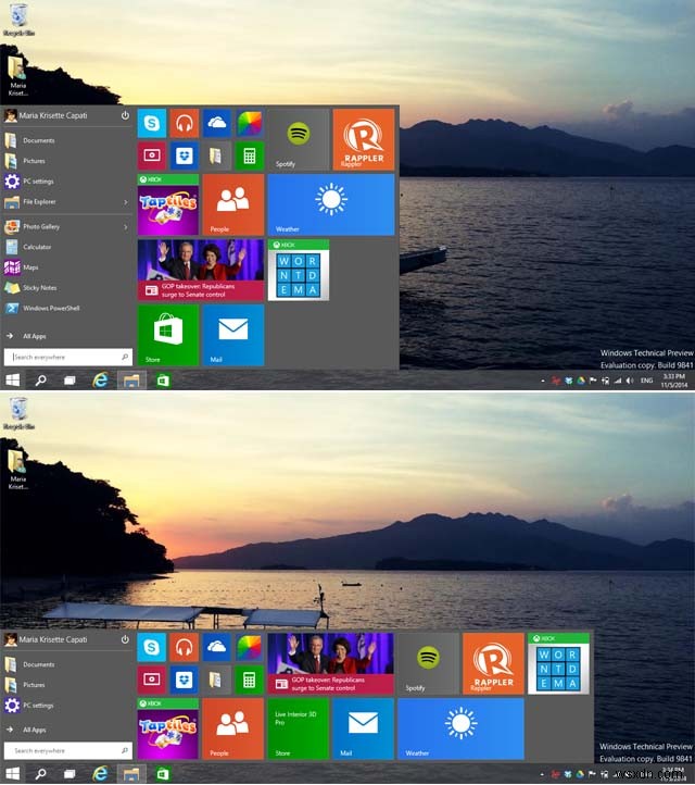 Windows 10:คุณลักษณะหลักของการแสดงตัวอย่างทางเทคนิค