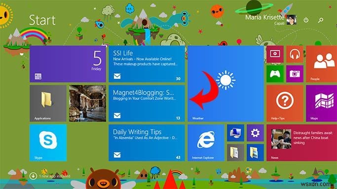 วิธีใช้ Live Tiles ต่างๆ สำหรับอีเมลหลายฉบับในแอป Mail ของ Windows 8.1