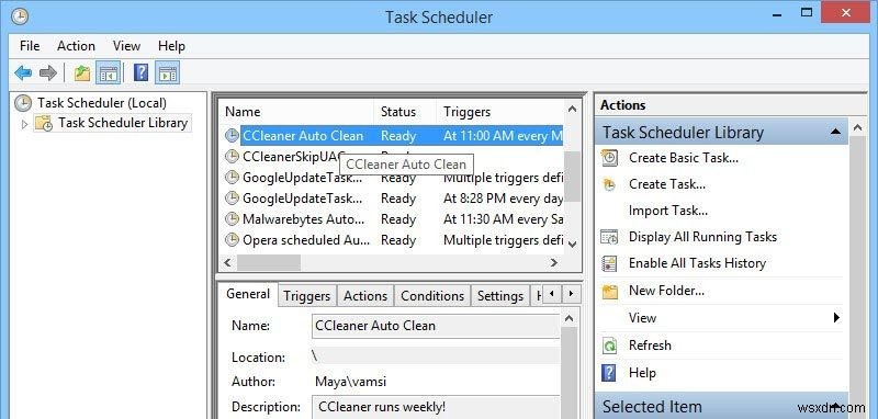 วิธีการเปลี่ยนชื่องานที่กำหนดเวลาไว้ใน Windows Task Scheduler