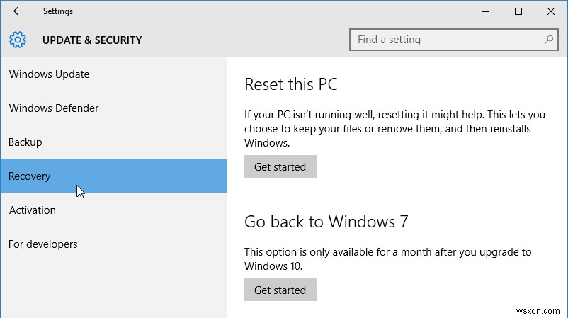 วิธีการดาวน์เกรดจาก Windows 10 เป็น Windows เวอร์ชันก่อนหน้า