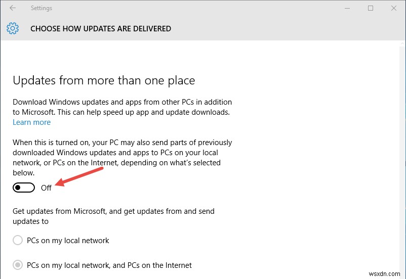 วิธีปิดการใช้งาน Windows Update Delivery Optimization ใน Windows 10