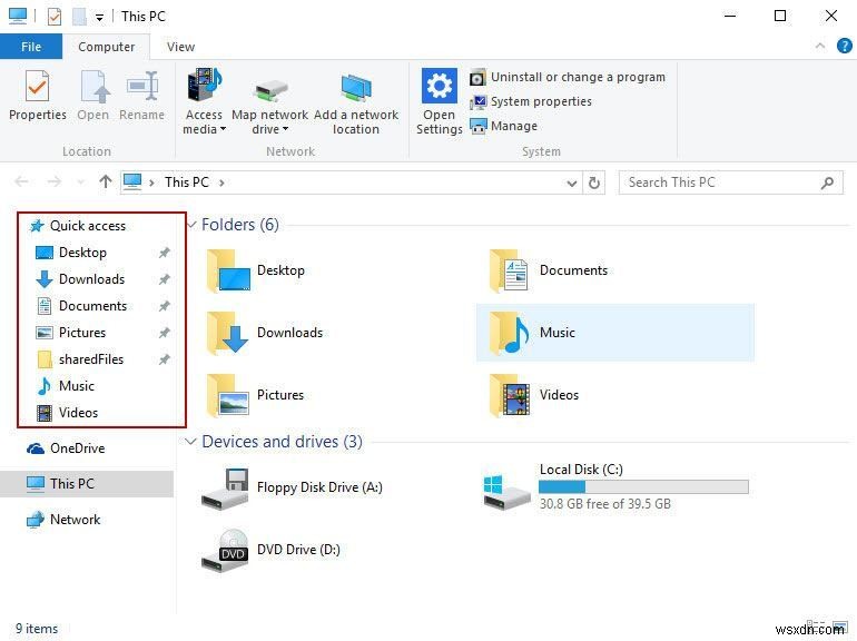 วิธีลบการเข้าถึงด่วนจาก Windows 10 File Explorer