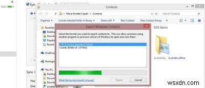 วิธีการส่งออกผู้ติดต่อ iPhone เป็นไฟล์ CSV ใน Windows 8