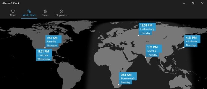 เพิ่มนาฬิกาหลายนาฬิกาใน Windows 10 สำหรับเขตเวลาต่างๆ