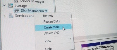 วิธีการสร้าง VHD (ฮาร์ดดิสก์เสมือน) ใน Windows