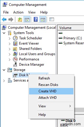วิธีการสร้าง VHD (ฮาร์ดดิสก์เสมือน) ใน Windows