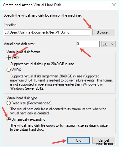 วิธีการสร้าง VHD (ฮาร์ดดิสก์เสมือน) ใน Windows