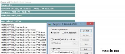 วิธีการตรวจสอบการเปลี่ยนแปลงในรีจิสทรีของ Windows ด้วย RegShot