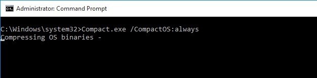 ฟีเจอร์ Compact OS คืออะไรใน Windows 10 และวิธีเปิดใช้งาน