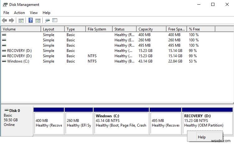 วิธีการลบพาร์ติชันการกู้คืน OEM โดยใช้ Diskpart