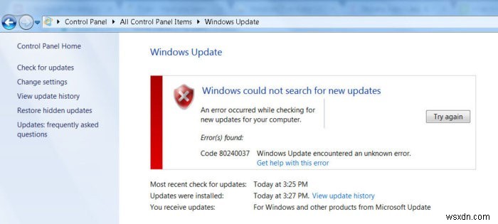 ข้อผิดพลาดในการอัปเดต Windows 7/8.1 “ไม่รองรับโปรเซสเซอร์” ในซีพียูใหม่