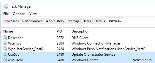 แก้ไขปัญหาการใช้งาน CPU และหน่วยความจำรั่วโดย Svchost.exe (wuauserv)