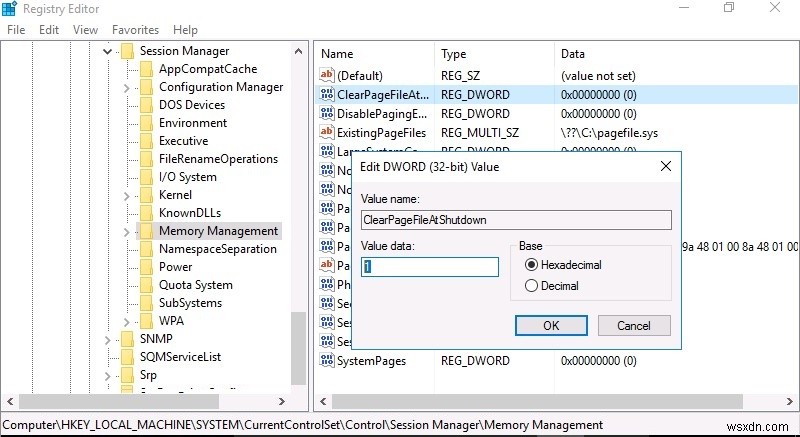 วิธีการล้าง Pagefile.sys เมื่อปิดเครื่องใน Windows 10/8/7