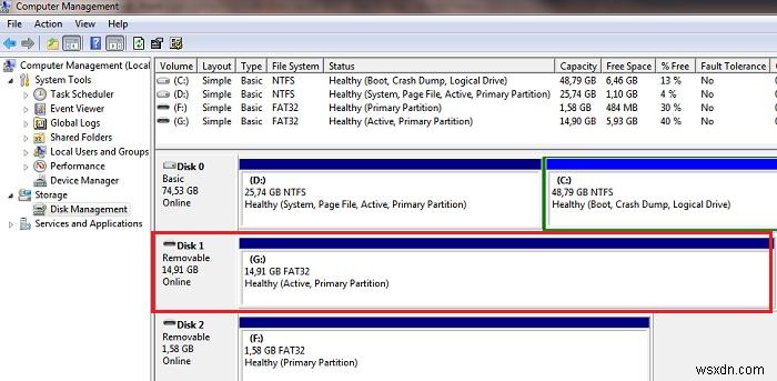 แฟลชไดรฟ์ USB แบบถอดได้เป็น HDD ในเครื่องใน Windows 10 / 7