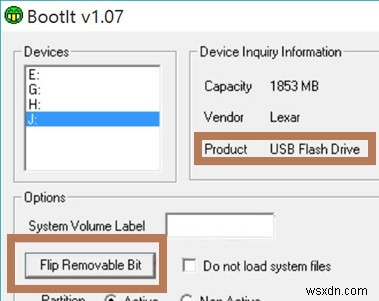 แฟลชไดรฟ์ USB แบบถอดได้เป็น HDD ในเครื่องใน Windows 10 / 7