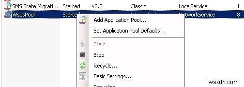 ข้อผิดพลาดในการอัปเดต Windows 0x80244022 และขีดจำกัดหน่วยความจำ WsusPool