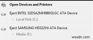 ไดรฟ์ SSD/SATA ภายในแสดงเป็นแบบถอดได้ใน Windows