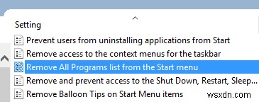 วิธีลบตัวเลือกแอปทั้งหมดออกจากเมนูเริ่มของ Windows 10