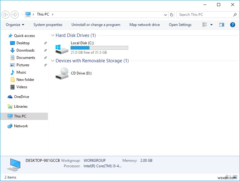 ทำให้ Windows 10 File Explorer ดูเหมือน Windows 7 File Explorer