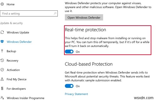 วิธีปิดการใช้งาน Windows Defender อย่างถาวรใน Windows 10