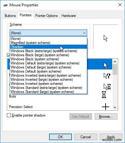 ค้นหาและติดตั้งเคอร์เซอร์แบบกำหนดเองอย่างปลอดภัยสำหรับ Windows 10