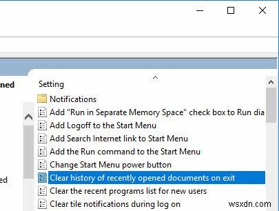 วิธีล้างรายการข้ามเอกสารล่าสุดเมื่อปิดเครื่องใน Windows 10