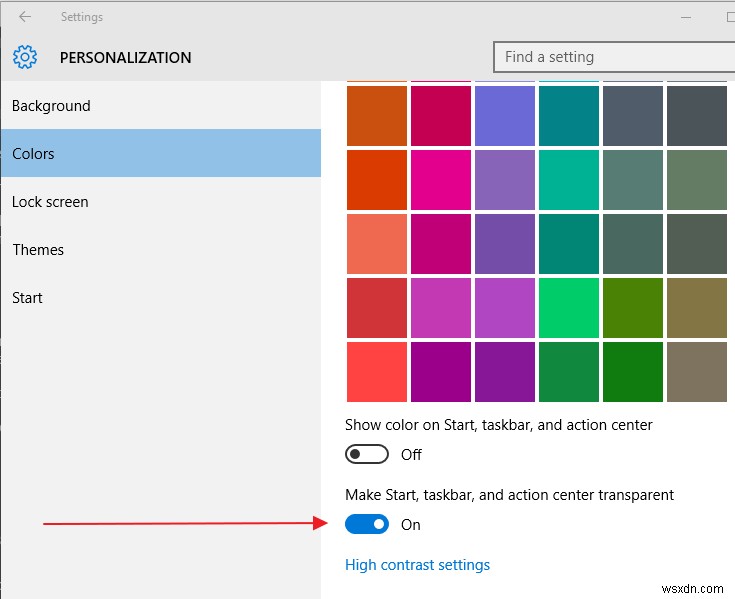 วิธีเพิ่มความโปร่งใสของเมนูเริ่มใน Windows 10 