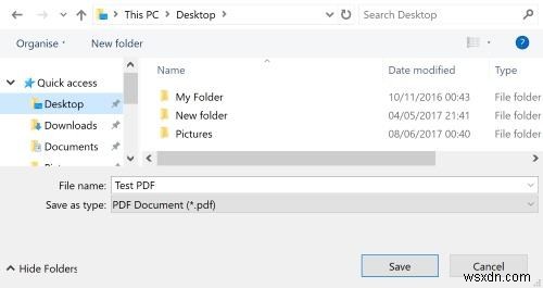 วิธีบันทึกไฟล์เป็น PDF ใน Windows 10 โดยไม่ต้องใช้ซอฟต์แวร์เพิ่มเติม