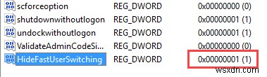 วิธีปิดใช้งานการสลับผู้ใช้อย่างรวดเร็วใน Windows 10