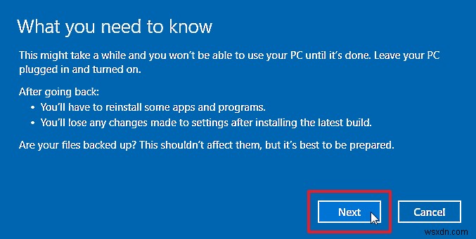 วิธีเปลี่ยนกลับเป็นบิลด์ก่อนหน้าใน Windows 10