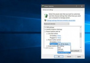 วิธีตั้งค่าปุ่มเปิด/ปิดเพื่อปิดจอแสดงผลใน Windows 10