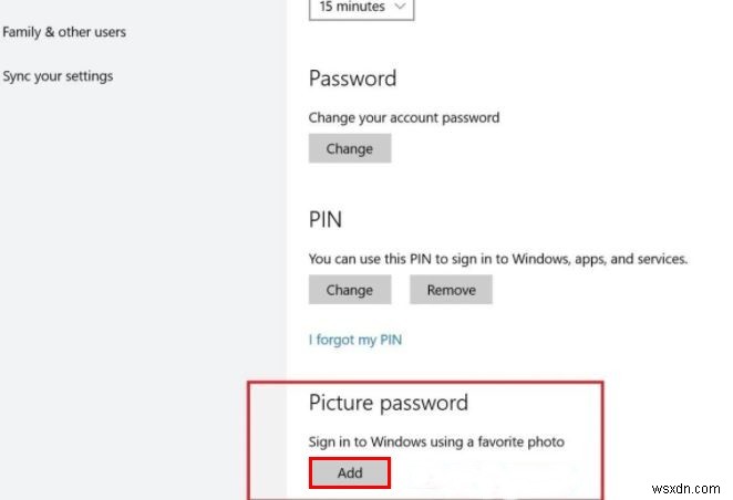 วิธีการเปิด/ปิดรหัสผ่านรูปภาพใน Windows 10