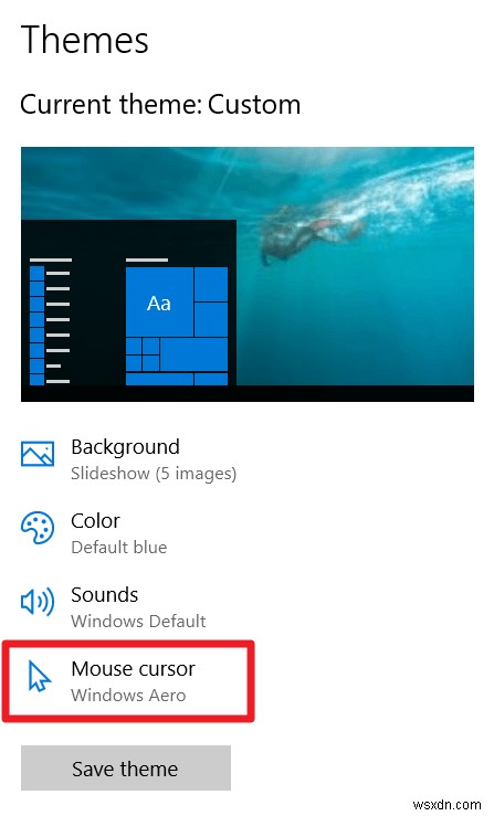 สร้างธีมที่กำหนดเองของ Windows 10