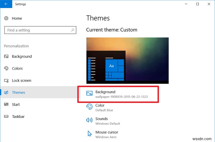 สร้างธีมที่กำหนดเองของ Windows 10