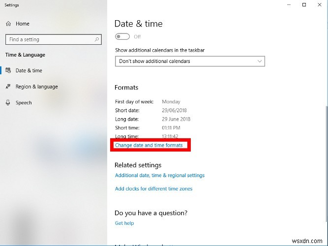 วิธีการเปลี่ยนรูปแบบเวลาใน Windows 10